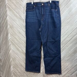 NWT Loft modern straight leg dark jeans 33/16